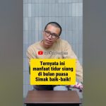 Sering Lemas Saat Puasa? Dokter Tirta Sarankan Tidur Siang